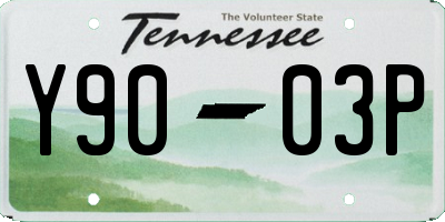 TN license plate Y9003P