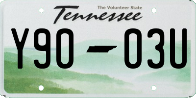 TN license plate Y9003U