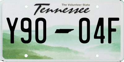 TN license plate Y9004F