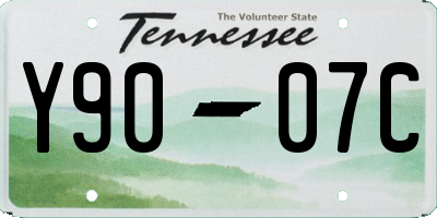 TN license plate Y9007C