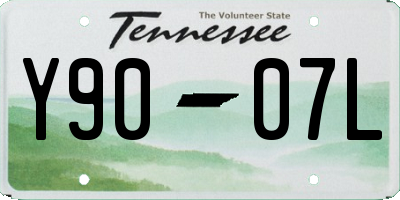 TN license plate Y9007L