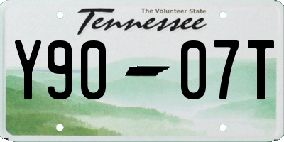 TN license plate Y9007T