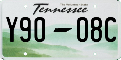 TN license plate Y9008C