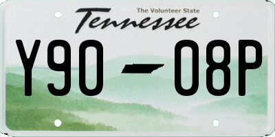 TN license plate Y9008P