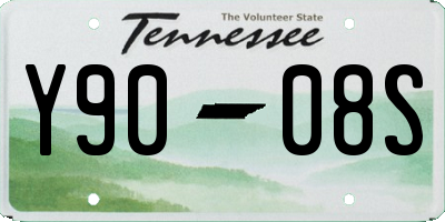 TN license plate Y9008S