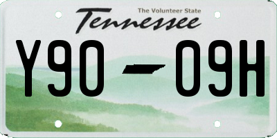 TN license plate Y9009H