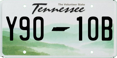 TN license plate Y9010B