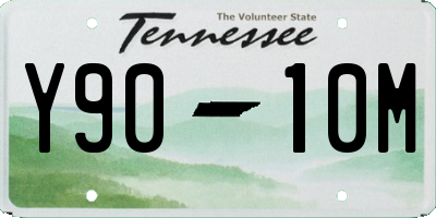 TN license plate Y9010M