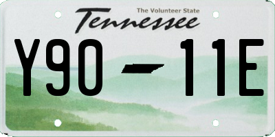 TN license plate Y9011E