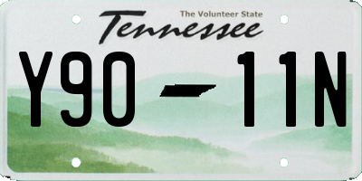 TN license plate Y9011N