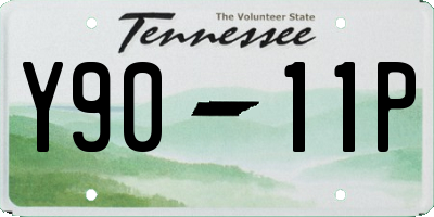 TN license plate Y9011P
