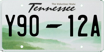 TN license plate Y9012A
