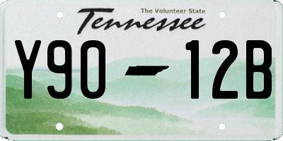 TN license plate Y9012B