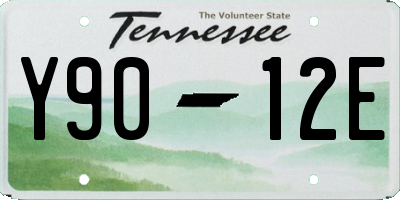 TN license plate Y9012E