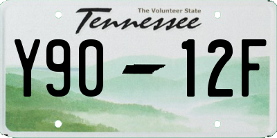 TN license plate Y9012F