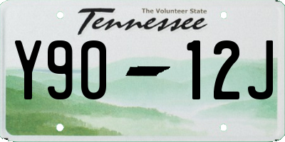 TN license plate Y9012J