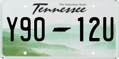 TN license plate Y9012U