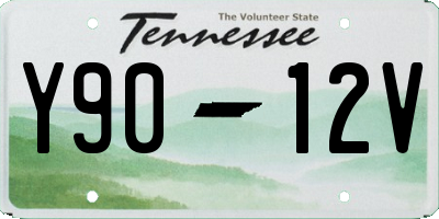 TN license plate Y9012V
