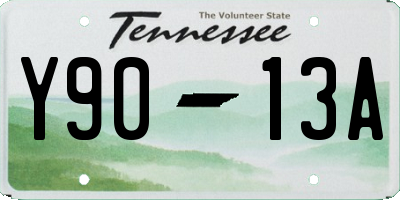 TN license plate Y9013A