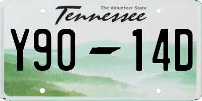 TN license plate Y9014D