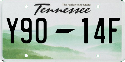 TN license plate Y9014F