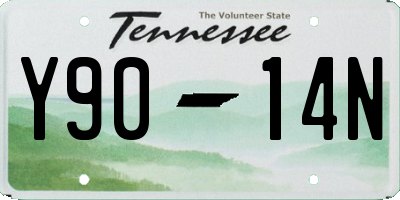 TN license plate Y9014N