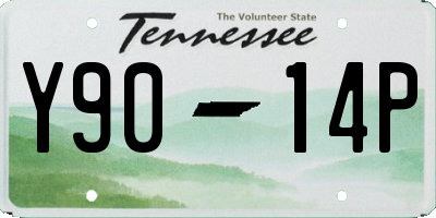 TN license plate Y9014P