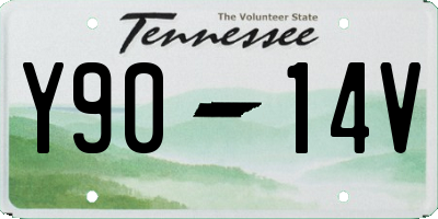 TN license plate Y9014V