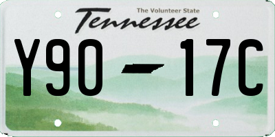 TN license plate Y9017C