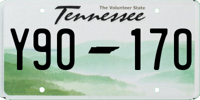 TN license plate Y9017O