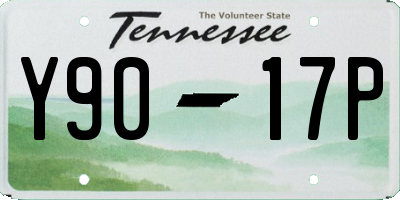 TN license plate Y9017P