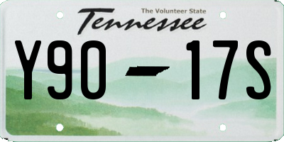 TN license plate Y9017S