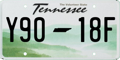 TN license plate Y9018F