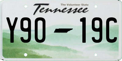 TN license plate Y9019C