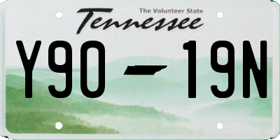 TN license plate Y9019N