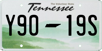TN license plate Y9019S