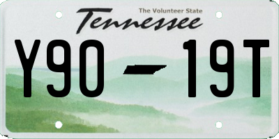 TN license plate Y9019T
