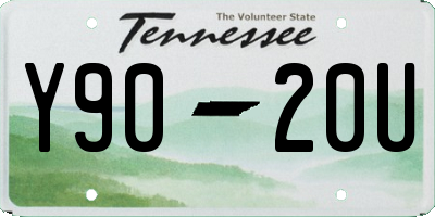 TN license plate Y9020U
