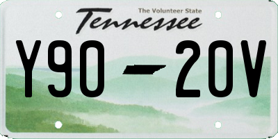 TN license plate Y9020V