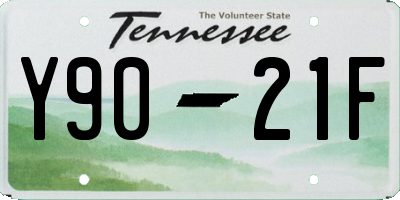TN license plate Y9021F