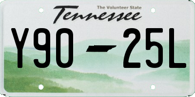TN license plate Y9025L