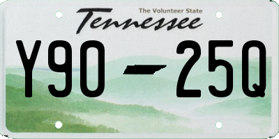 TN license plate Y9025Q