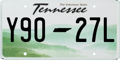 TN license plate Y9027L