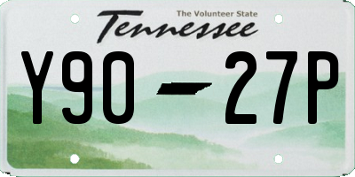 TN license plate Y9027P