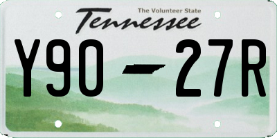 TN license plate Y9027R