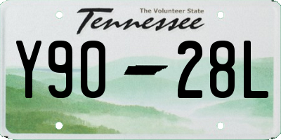 TN license plate Y9028L
