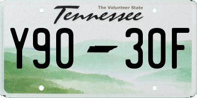 TN license plate Y9030F