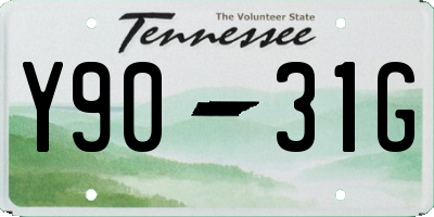 TN license plate Y9031G