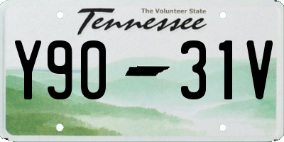 TN license plate Y9031V