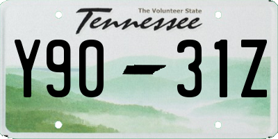 TN license plate Y9031Z
